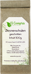 Zitronenschalen geschnitten - 100g